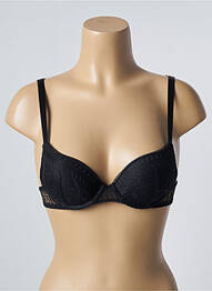 Sutien efect material satinat top sutien push-up negru PASSIONATA femme