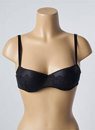 Sutien efect material satinat top sutien push-up negru PASSIONATA femme