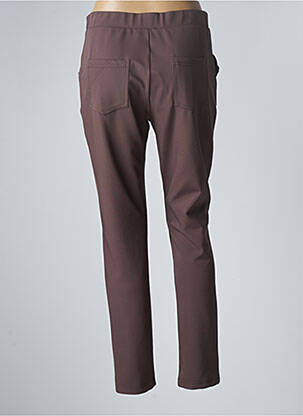 Pantalon slim talie elastică mărime normală maro HALOGENE femeie