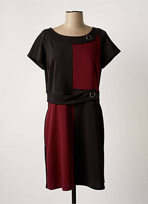 Rochie midi mâneci scurte mâneci scurte negru FILLE A SUIVRE femeie