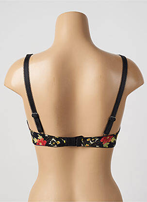 Sutien efect material satinat sutien cupe întregi cu decolteu înalt negru ANTIGEL femeie