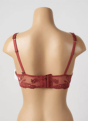 Sutien efect material satinat sutien cupe întregi cu decolteu înalt portocaliu AUBADE femeie