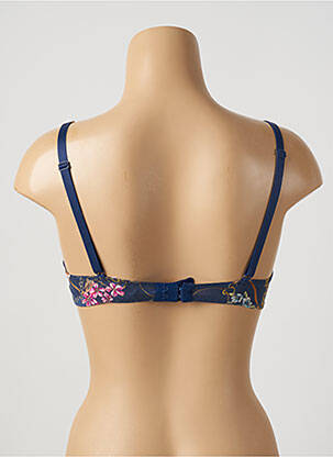 Sutien efect material satinat albastru ANTIGEL femeie