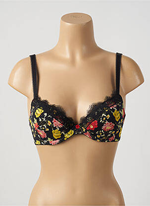 Sutien efect material satinat top sutien modelat negru ANTIGEL femeie