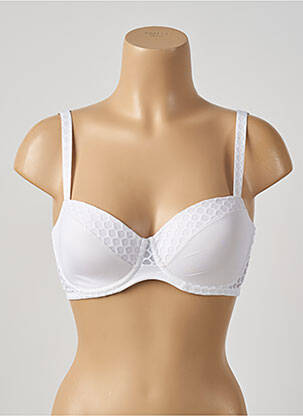 Sutien efect material satinat top sutien modelat alb PRIMADONNA femeie