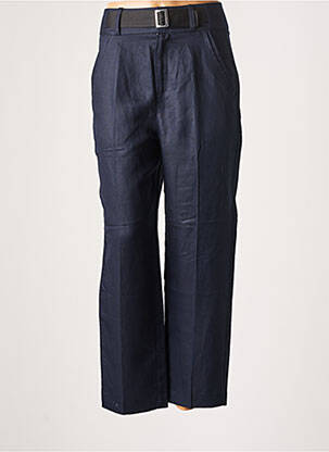 Pantalon larg țesătură crep talie înaltă albastru ONE STEP femeie
