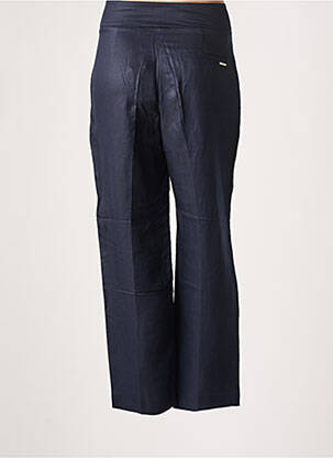 Pantalon larg țesătură crep talie înaltă albastru ONE STEP femeie