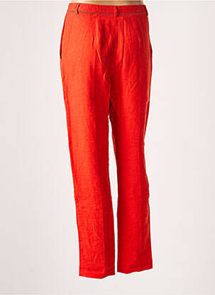Pantalon drept țesătură crep mărime normală portocalie I.CODE (By IKKS) femeie