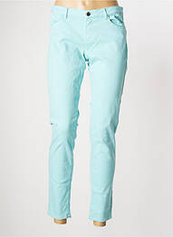 Pantalon 7/8 elasticitate talie joasă albastru ONE STEP femeie
