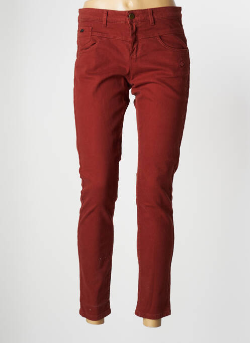 Blugi cu croială slim portocaliu ONE STEP femeie