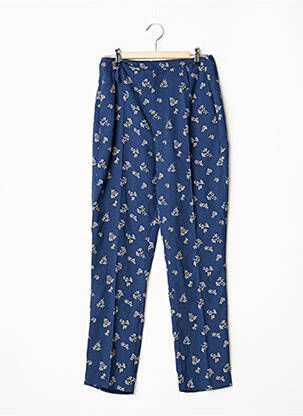 Pantalon chino închidere cu fermoar sub clapetă cu cârlig talie înaltă albastru I.CODE (By IKKS) femeie