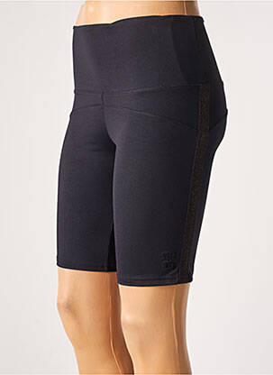 Pantalon de ciclism efect material satinat talie înaltă negru IKKS femeie