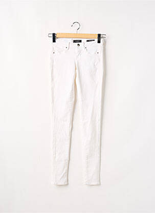 Pantalon slim conic mărime normală alb GUESS femeie