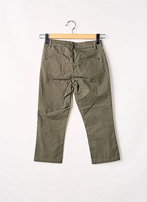 Pantalon trei sferturi buzunare verde CAMAIEU femeie