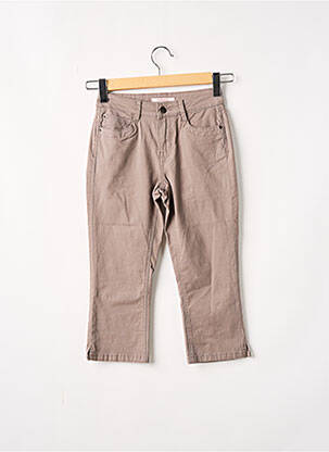 Pantalon trei sferturi buzunare gri CAMAIEU femeie