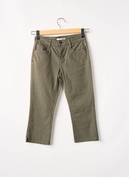 Pantalon trei sferturi verde CAMAIEU femeie