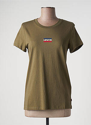 Tricou serigrafie mâneci scurte verde LEVI'S femeie