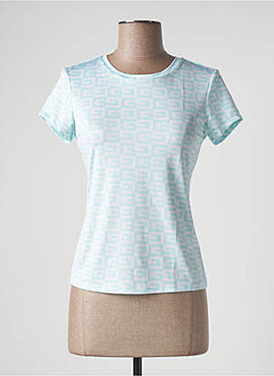 Tricou elasticitate mâneci scurte albastru GUESS femeie