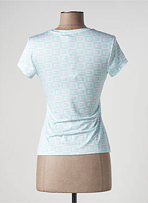 Tricou elasticitate mâneci scurte albastru GUESS femeie