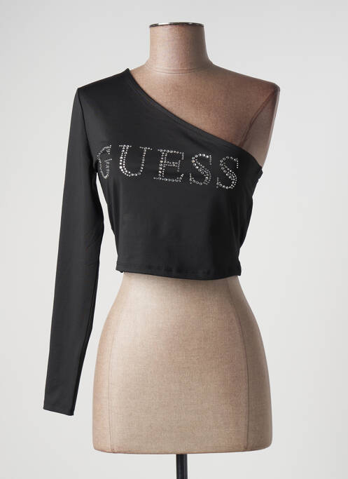 Top negru GUESS femeie