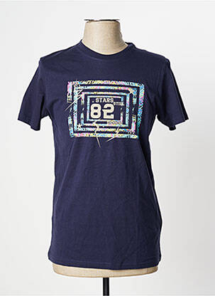 Tricou croială cambrată mâneci scurte albastru FINE LOOK bărbat