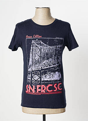 Tricou croială cambrată mâneci scurte albastru NEW GENERATION bărbat