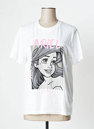 Tricou croială dreaptă mâneci scurte alb UNDIZ femeie