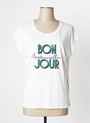 Tricou alb CAMAIEU femeie