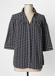 Cămașă țesătură crep mâneci 3/4 negru DAMART femme