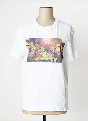 Tricou imprimeu fantezie mâneci scurte alb UNDIZ femeie