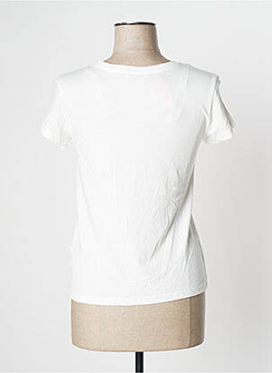 Tricou serigrafie mâneci scurte alb CAMAIEU femeie