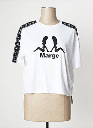 Tricou imprimeu fantezie mâneci scurte alb UNDIZ femeie