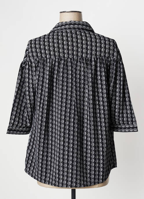 Cămașă țesătură crep mâneci 3/4 negru DAMART femme