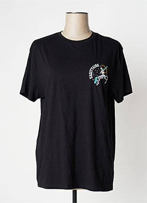 Tricou imprimeu fantezie mâneci scurte negru UNDIZ femeie