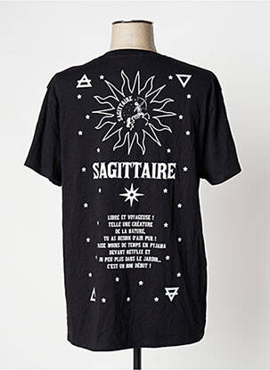 Tricou imprimeu fantezie mâneci scurte negru UNDIZ femeie