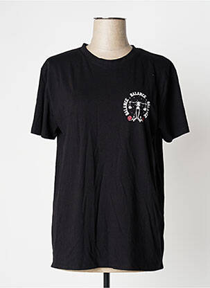 Tricou imprimeu fantezie mâneci scurte negru UNDIZ femeie