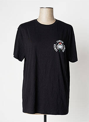 Tricou imprimeu fantezie mâneci scurte negru UNDIZ femeie