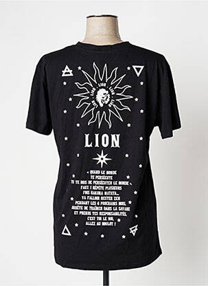 Tricou imprimeu fantezie mâneci scurte negru UNDIZ femeie