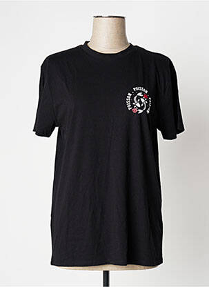 Tricou imprimeu fantezie mâneci scurte negru UNDIZ femeie