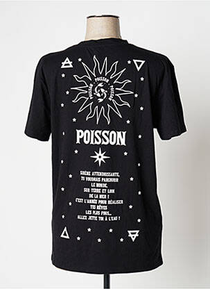 Tricou imprimeu fantezie mâneci scurte negru UNDIZ femeie