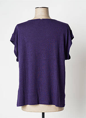Top croială fluidă mâneci scurte violet IKKS femeie