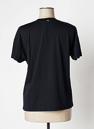 Tricou croială dreaptă mâneci scurte negru IKKS femeie