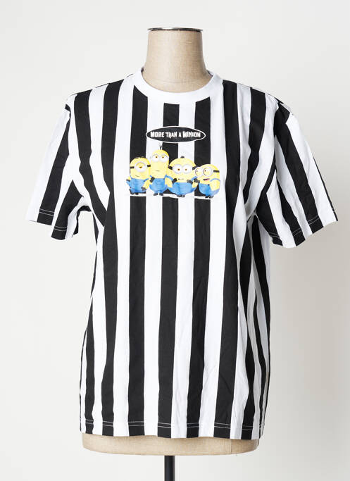 Tricou croială dreaptă mâneci scurte negru UNDIZ femme