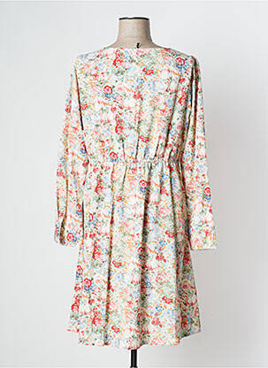 Rochie midi imprimeu floral mâneci lungi bej EMI-JO femeie