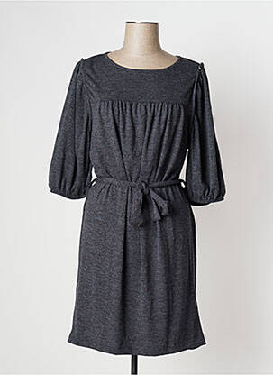 Rochie midi mâneci 3/4 mâneci 3/4 gri BONOBO femeie