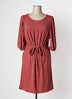 Rochie midi mâneci 3/4 mâneci 3/4 portocalie BONOBO femeie