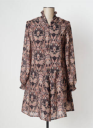 Rochie scurtă mâneci lungi mâneci lungi bej LAAGAM femeie
