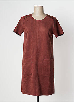 Rochie scurtă maro BONOBO femeie