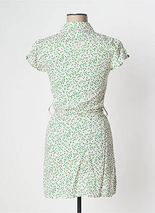 Rochie scurtă imprimeu floral mâneci scurte verde VILA femeie