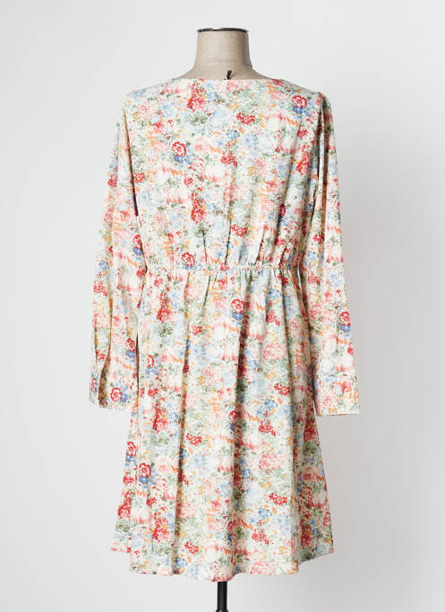 Rochie midi imprimeu floral mâneci lungi bej EMI-JO femme